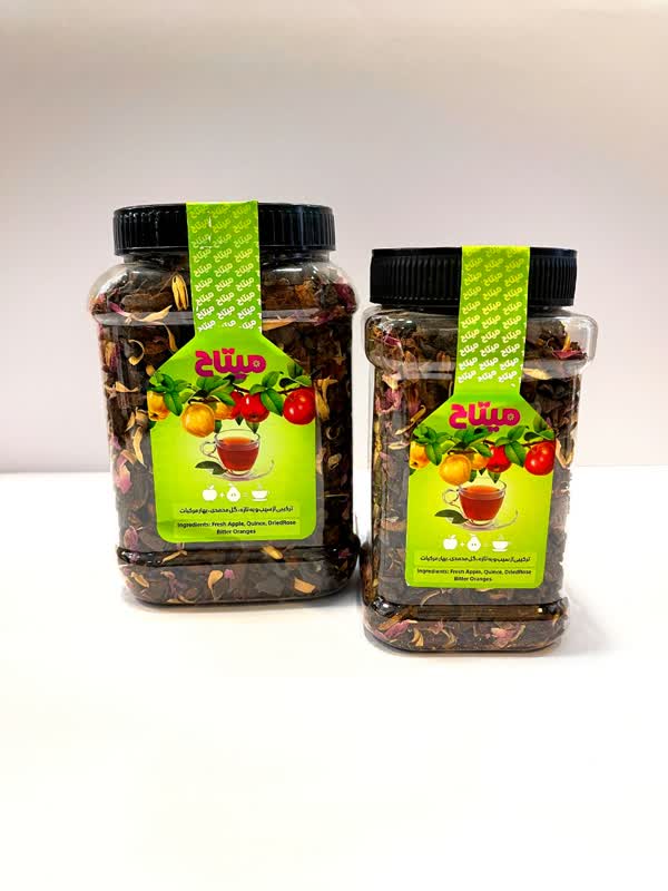 چای به و سیب 