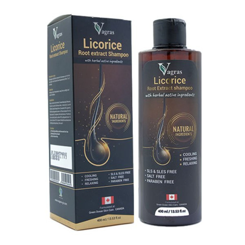 شامپو شیرین بیان وارگاس برای موهای آسیب دیده 