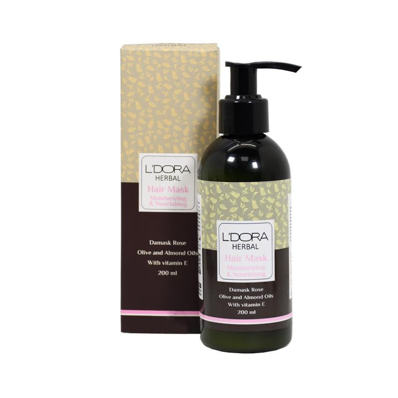 ماسک گیاهی نرم کننده و تقویت کننده موی سر لدورا هربال 200 میلی لیتر