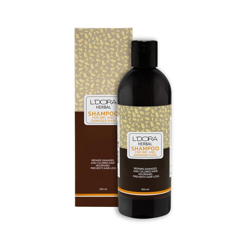 شامپو گیاهی مناسب موهای خشک و آسیب دیده لدورا هربال 300 میلی لیتر